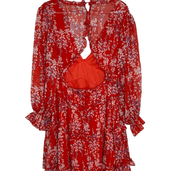 R.Vivimos Womens Summer Fall Long Sleeve Floral Dress - Picture 3 of 7